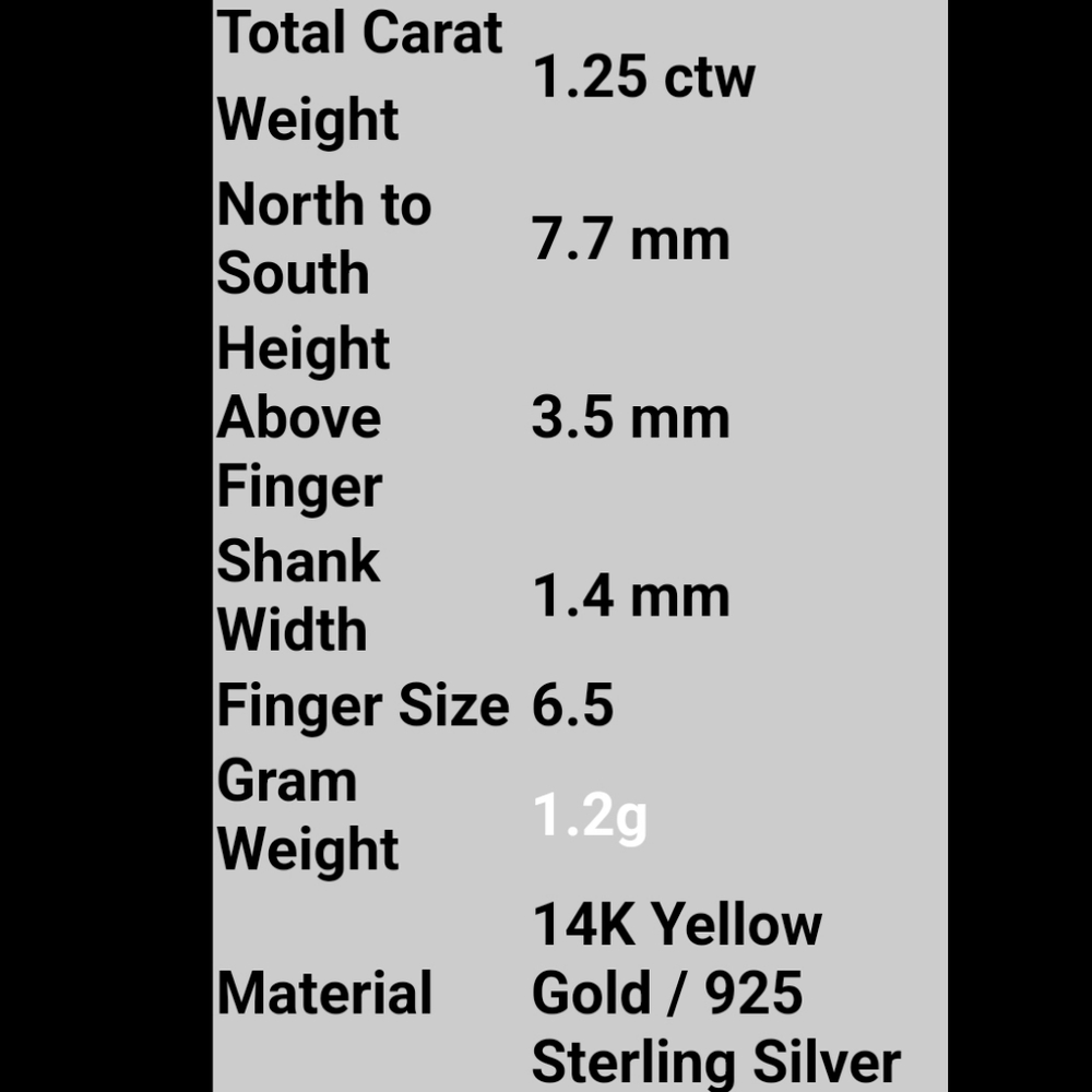 14k .925 💯% Genuine WORLD CLASS  Square cut labradorite 1.25ct ring. - Picture 9 of 11